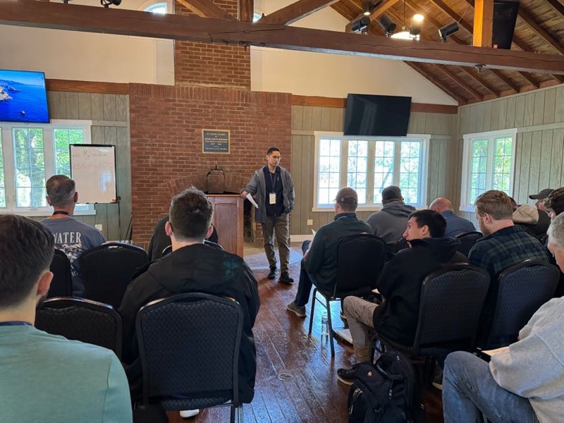 A workshop session in one of the lodge rooms